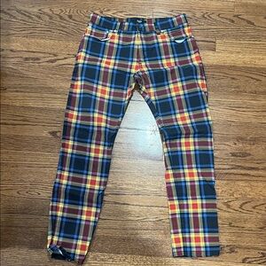 Versace Colorful Plaid Pants